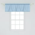 thumbnail image 2 of Ambesonne Ethnic Window Valance, Floral Tile, 54" X 18", Sky Blue and White, 2 of 3