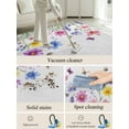 thumbnail image 5 of Colorful Wildflower Area Rug for Bedroom 4x6 Ft Bee Butterfly Purple Blue Pink Plant Super Soft fuzzy Throw Rug Non-Slip Fluffy Plush Indoor Floor Carpet for Living Room Nursery Home Decor, 5 of 8
