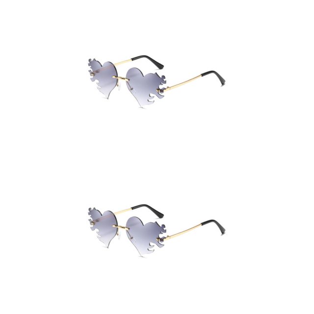 Jumpingount Marco ligero Gafas de sol con estilo Gafas de sol para hombre y para mujer Gafas de sol para hombre Love Heart Gafas de sol para mujer C10 1 2piezas