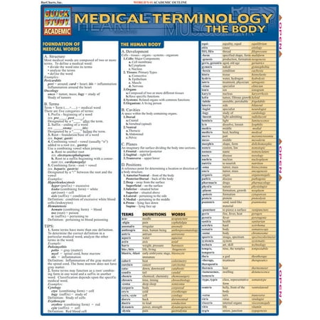 Quickstudy: Academic: Medical Terminology: The Body (Other)