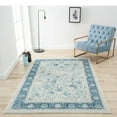 thumbnail image 2 of LR Home Isone Kate Blue/Ivory Transitional Floral Polyester Blend Area Rug, 9' x 12', 2 of 8