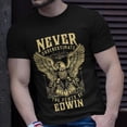 thumbnail image 2 of Never Underestimate The Power Of Edwin Personalized Last Name Unisex TShirt, 2 of 5