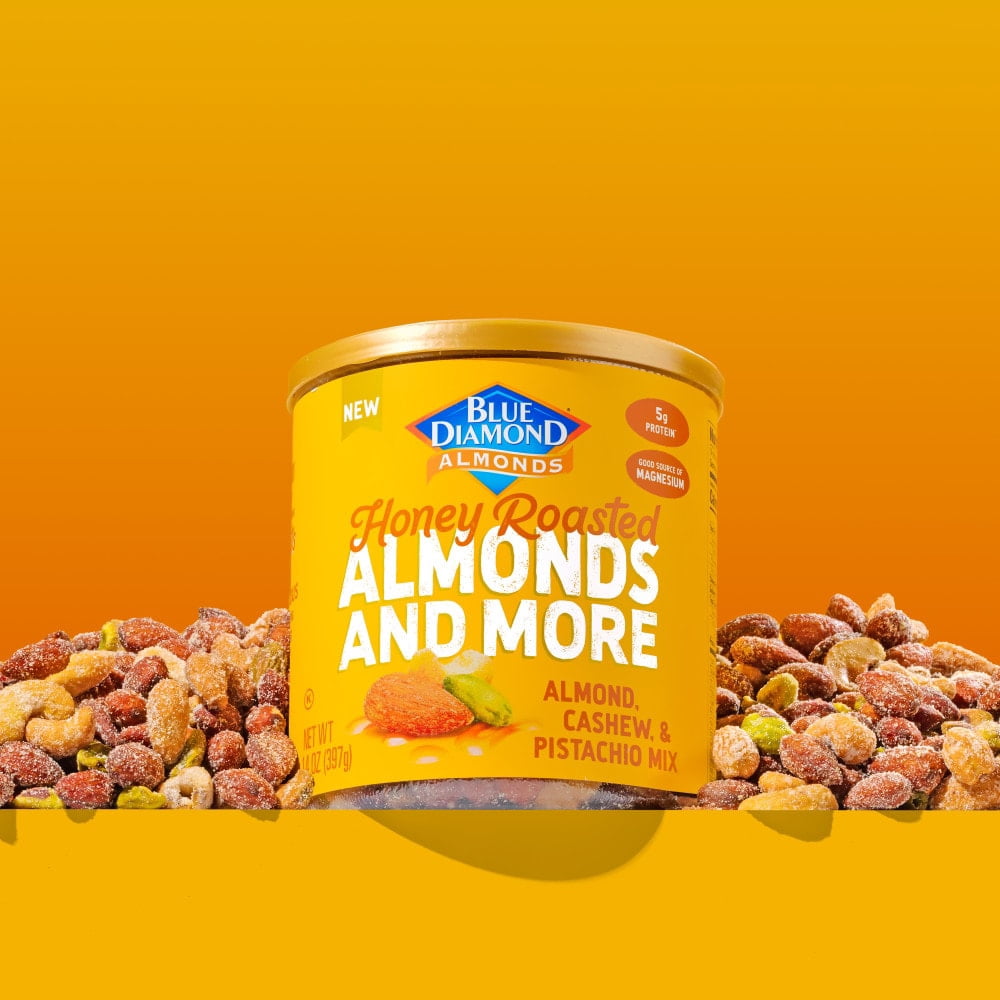 Blue Diamond Almonds and More Honey Roasted Mixed Nuts 14 oz - 5 Pack