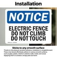 thumbnail image 3 of (2 Pack) Electric Fence Do Not Climb Do Not Touch OSHA Notice Sign, 3 of 7