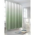 thumbnail image 3 of Shower Curtain Ombre Sage Green Shower Curtains for Bathroom, Waterproof Polyester Shower Curtain Set with Hooks, Extra Long 72" x 78" Gradient Color, 3 of 6