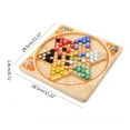 thumbnail image 5 of Zeiwohndc 2 in 1 Checkers & Flight Chess Combo Set Wooden Family Games Children Educational Toy Table Puzzle Board, 5 of 10