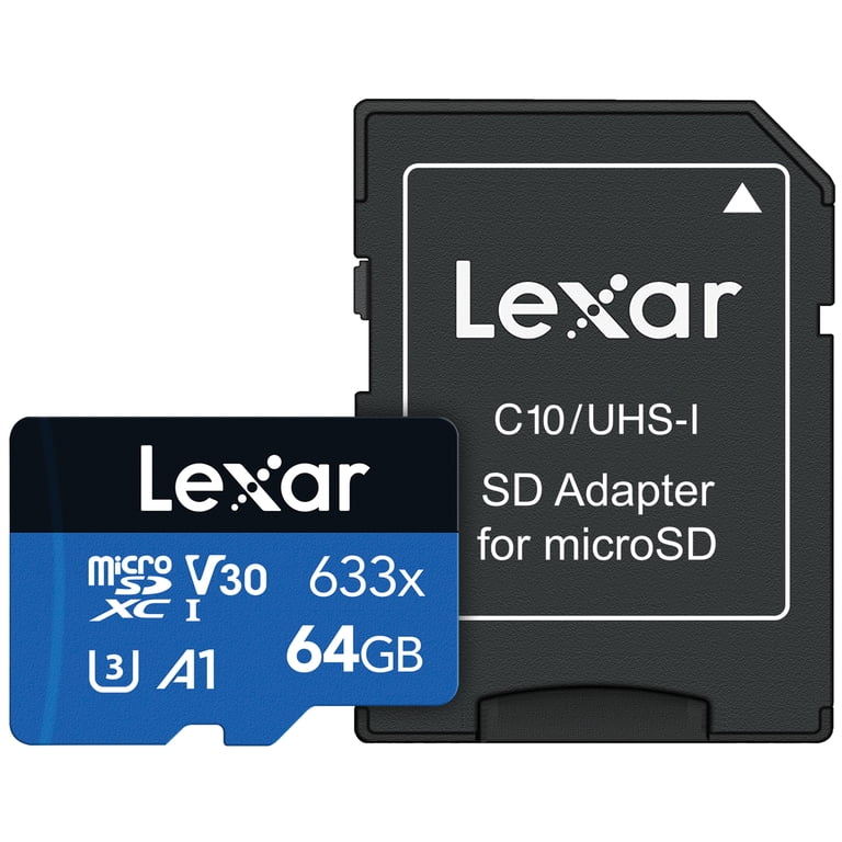 Lexar LSDMI64GBBNL633A High-Performance Blue Series 633x MicroSDHC