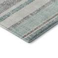 thumbnail image 3 of Addison Rugs Mayfield Premium Machine Washable Transitional Stripes Teal Rectangle Rug, 10' X 14' Machine Washable Transitional Stripes Teal Oversized Sherpa Throw Blanket, 3 of 6