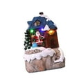 thumbnail image 3 of Christmas Musical Box Snow House Figurine LED Lighted Plays 8 Songs for Holiday Desktop Fireplace Decor, 3 of 9