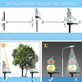 thumbnail image 3 of Paquete de 2 luces solares de muñeco de nieve, luces solares navideñas, luces decorativas de paso para jardín y muñeco de nieve, 3 of 5