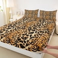 thumbnail image 3 of Castle Fairy Vintage Cheetah Print Full Size Sheets,Abstract Leopard Print Bed Sheets, 3 of 7