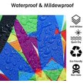 thumbnail image 4 of 100% Polyester Fabric Shower Curtain Waterproof Mildew Proof Bathroom Curtain with 12 Hook Rings Multicolor Flower Tree Pattern 180x200cm, 4 of 5