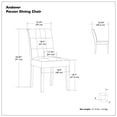 thumbnail image 5 of Simpli Home Andover Dining Chair in Stone Gray Faux Leather (Set of 2), 5 of 9