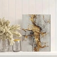 thumbnail image 2 of UXIEQU Abstract Textured Gold Leaf Canvas Wall Art Print 15.75x11.81 Inches, 2 of 8