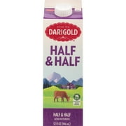Darigold Half and Half Dairy, 1 Quart, 32 fl oz Carton, Refrigerated