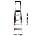 thumbnail image 4 of Escalera Plegable Aluminio 5 Escalones Cuerpo Acero Peldaños, 4 of 5