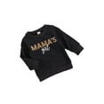 thumbnail image 4 of Pull Bébé Fille, Bébé Manches Longues Col Rond Lettre Imprimé Motif T-shirt, Blanc/noir/rose, 0-3 Ans, 4 of 6