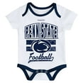 thumbnail image 2 of Newborn & Infant Mitchell & Ness White Penn State Nittany Lions 3-Pack Bodysuit, Bib and Bootie Set, 2 of 4
