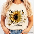 thumbnail image 2 of Sunflower Inspirational Quote T-Shirt, When You Can&rsquo;t Find the Sunshine Be the Sunshine Tee, 2 of 6