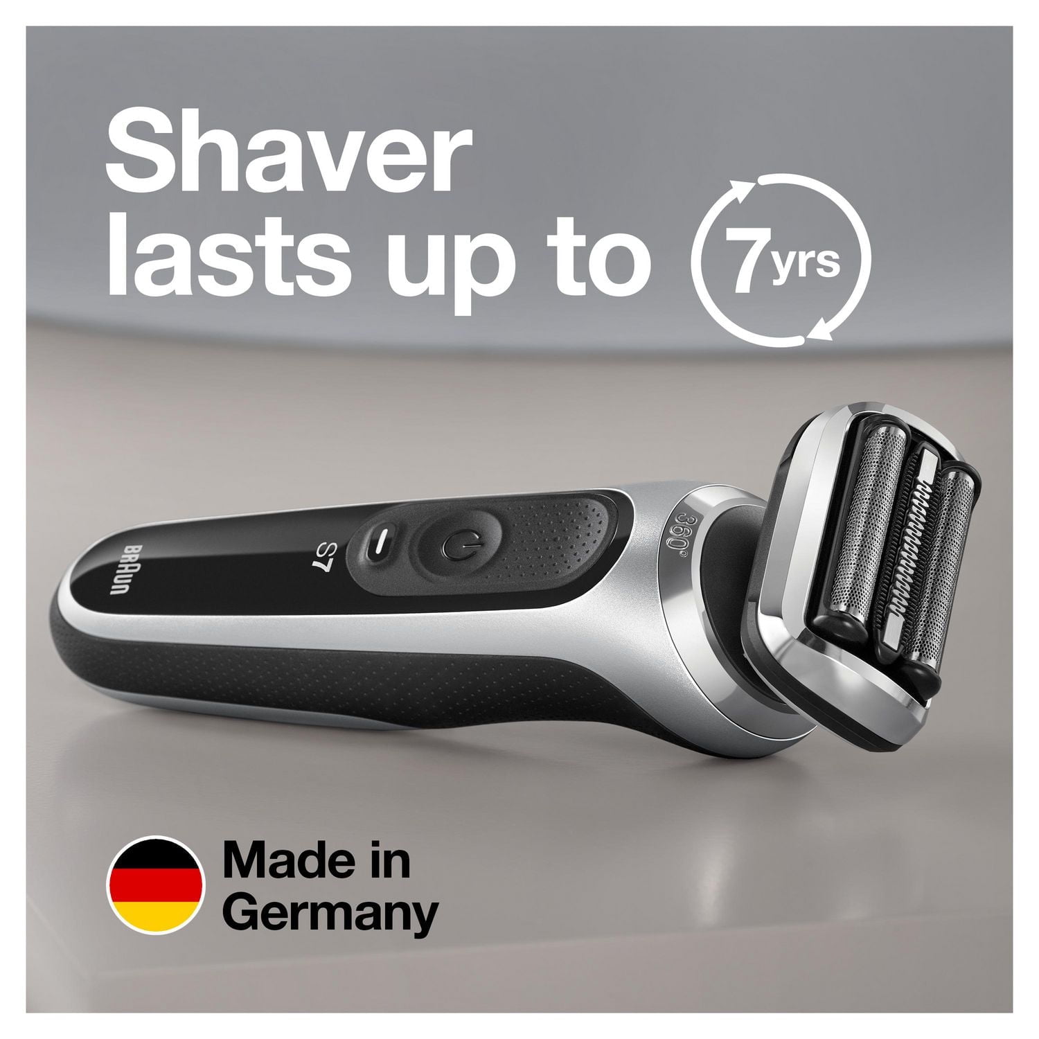 Braun Series 7 7020s Rasoir Électrique pour Hommes avec Tondeuse de Précision, Humide & Sèche, Rechargeable, Rasoir à Grille Sans Fil, Argent