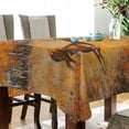 thumbnail image 3 of BZSMCE Square Tablecloth Mule Deer Cross The Forest Pattern Tableclothes, 3 of 9