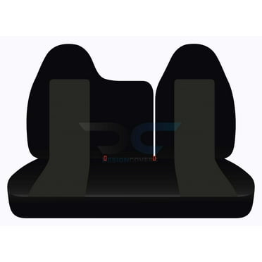 Fits 1997-1998 Ford F150 F250 Velour Seat Covers Front 40/60 Split Bench No Armrest:Black Charcoal