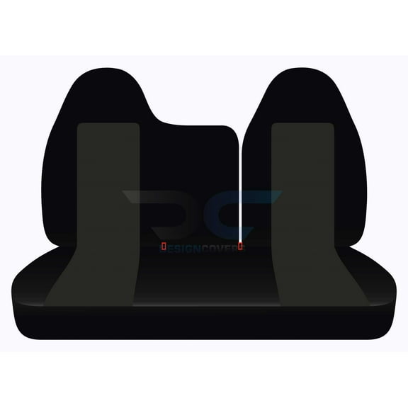 Fits 1997-1998 Ford F150 F250 Velour Seat Covers Front 40/60 Split Bench No Armrest:Black Charcoal