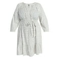 thumbnail image 4 of Terra & Sky Women's Plus Mini Tiered Shirt Dress, Sizes 0X-5X, 4 of 5