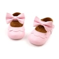 thumbnail image 2 of LYHaoo Soft Sole First Baby Sneakers For Girls With Elegant Bow Design Comfortable Lightweight Shoes For Toddler Early Walking Sizes 11 Toddler Pink(0-6 Months), 2 of 5