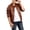 Brown, variant on Coerni Boys Faux Leather Jacket Fleece Lined Stand Collar Bomber Jacket Full Zip Thick Thermal Fall Winter Coat Teen Trendy Clothes