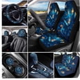 thumbnail image 3 of Uorisanigo Glowing Butterfly Automotive Front and Rear Cushion Covers Steering Wheel Cover Pillowcase for Cars Gear Lever Cover+Hand Brake Cover Water Coaster Easy to Clean 11 PCS, 3 of 7