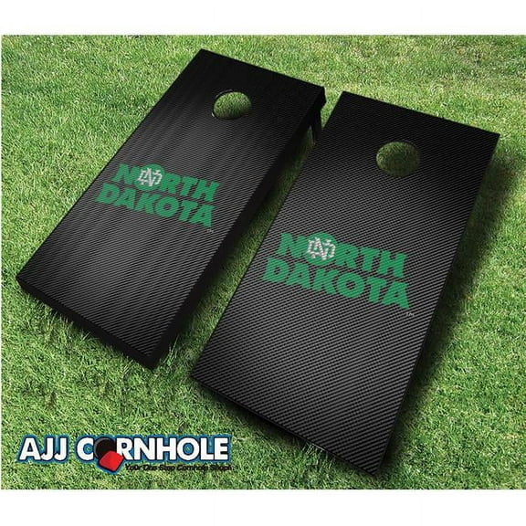 AJJCornhole 110-NorthDakotaSlanted North Dakota Fighting Hawks Slanted Theme Cornhole Set with Bags - 8 x 24 x 48 in.
