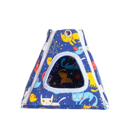 

huanledash 1 Set Hamster Hammock Soft Breathable Large Space with Hooks Small Pet Squirrel Parrot Hanging Nest Cage Supplies