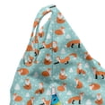 thumbnail image 5 of Fox Lounger Chair Bag, Winter Themed Repetitive Pattern of Wild Animal Pine Trees, High Capacity Storage with Handle Container, Lounger Size, Seafoam Pale Vermilion, by Ambesonne, 5 of 5