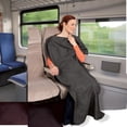 thumbnail image 3 of Contemporary Home Living 4.5' Solid Charcoal Gray Home Bed Accessories Bucky Travel Blanket, 3 of 4