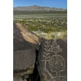 thumbnail image 2 of Paulson, Don 13x18 Gold Ornate Wood Framed with Double Matting Museum Art Print Titled - New Mexico, Petroglyph etchings on rock, 2 of 4