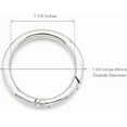 thumbnail image 6 of 2pcs 1 1/2 Inch O Rings Snap Clip Spring Opening O-Ring Carabiner Keyring Round Clasp Buckle Purse Hardware SCOS (Silver), 6 of 10
