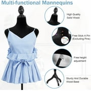 Dkelincs Adjustable Mannequin Torso Stand Female Dress Form Model Manikin Body for Displays Jewelry with Tripod, Black