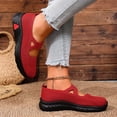 thumbnail image 4 of Rokment Womens Vintage Athletic Orthopedic Arch Support Walking Sneakers Comfortable Stretchy Solid Knit Platform Slip on Nursing Tennis Shoes, 4 of 7