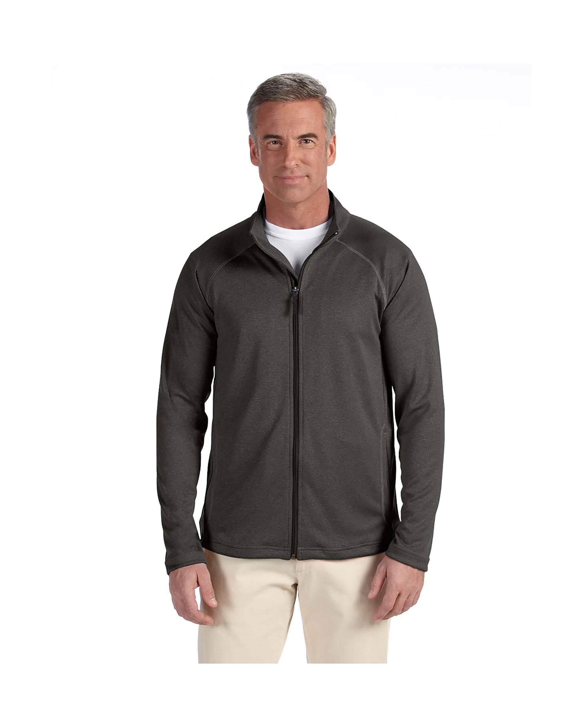 4XL DG420 Devon /& Jones Mens Stretch Tech-Shell Compass Full-Zip - Dark Grey Heather