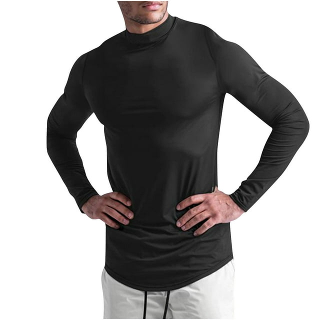 Compression Shirt Men Long Sleeve Moisture Wicking Sun Protection Tee T Shirts Fishing Workout Running Base Layer Top