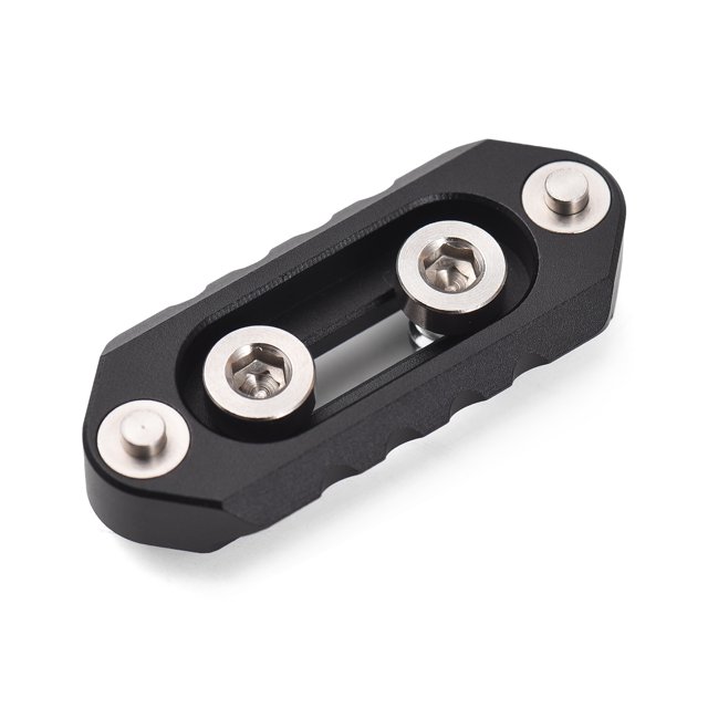 Carril Riel universal NATO de 4,9 cm/1,9 pulgadas, mini riel de seguridad de liberación rápida, aleación de aluminio antidesconexión con tornillos de 1/4 de pulgada para jaula de cámara con mango