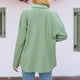 thumbnail image 4 of Camisas con botones para mujer blusa de solapa de punto de gofre de color sólido prendas de vestir Tops, 4 of 6