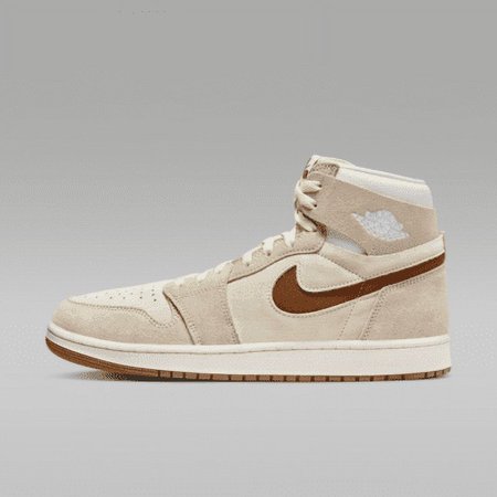Air Jordan 1 Zoom CMFT 2 Men's Shoes Color: Sail/Legend Medium Brown/Fossil/Legend Coffee Size: 9