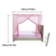 thumbnail image 3 of Mosquitera para Cama Individual (78,74 X 70,86 X 64,96 Pulgadas), Diseño con Apertura Lateral, Malla de Poliéster Transpirable para Uso Interior/Exterior, Disponible En Rosa, Azul, Blanco y Morado., 3 of 6