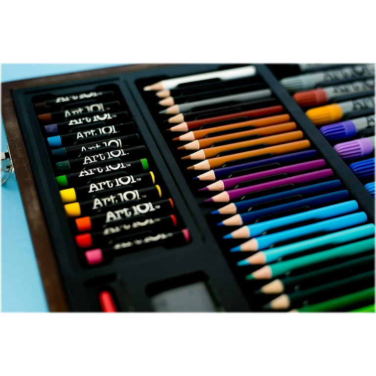 Art 101 Creativity Multifunctional Art Set with 173 Pieces in Wood Case for Adults to Children Art 101 Creativity Multifunctional Art Set with 173 Pieces in Wood Case for Adults to Children