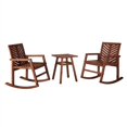 thumbnail image 2 of Walker Edison 3-Piece Patio Rocking Conversation Set in Dark Brown, 2 of 2
