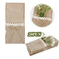 thumbnail image 2 of Un lote de 20 estantes para vajilla de tela de yute con encaje, como cuchillos y tenedores., 2 of 7