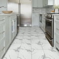 thumbnail image 4 of (4 pack) UMIGGEE Marble Peel and Stick Floor Tile Self Adhesive Vinyl Flooring 11.8-in x1.8-in x1.0mm (10-pcs) For Kitchen Living Room Bedroom Home Decoration (9.6 Sq. ft./Pack), 4 of 9