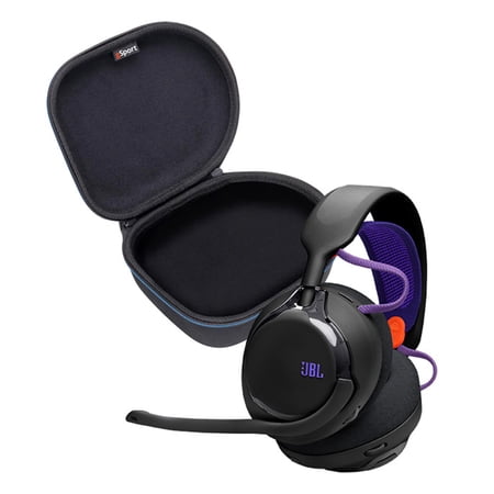 JBL Quantum 650X Wireless Over-Ear Gaming Headset Bundle with gSport Case (Black)